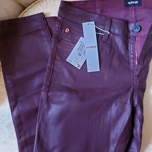 HUDSON Krista Crimson Wax Super Skinny Leg Jeans